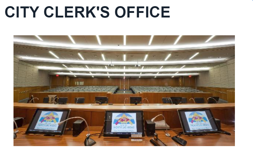 City Council Chambers from the City Clerks Position